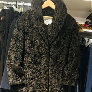 Vintage Faux Persian (curly) Lamb Fur Coat